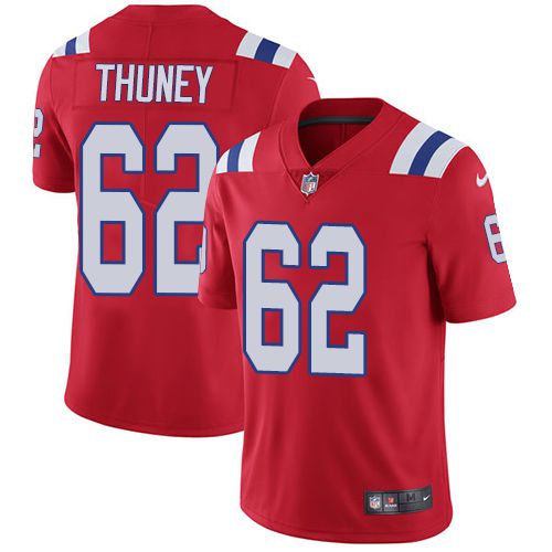Men New England Patriots #62 Joe Thuney Nike Red Limited NFL Jersey->new england patriots->NFL Jersey